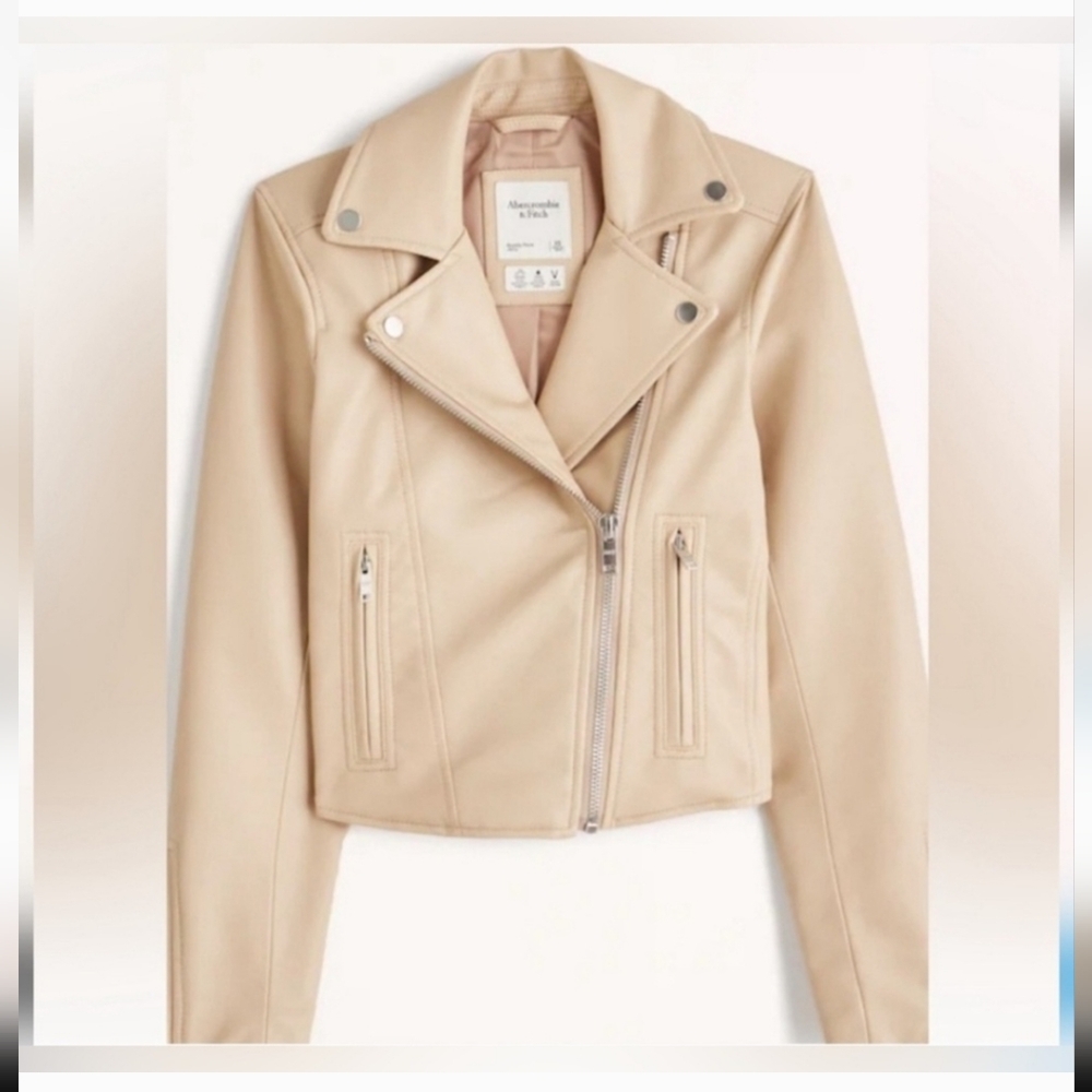 Abercrombie Vegan Suede Moto Jacket